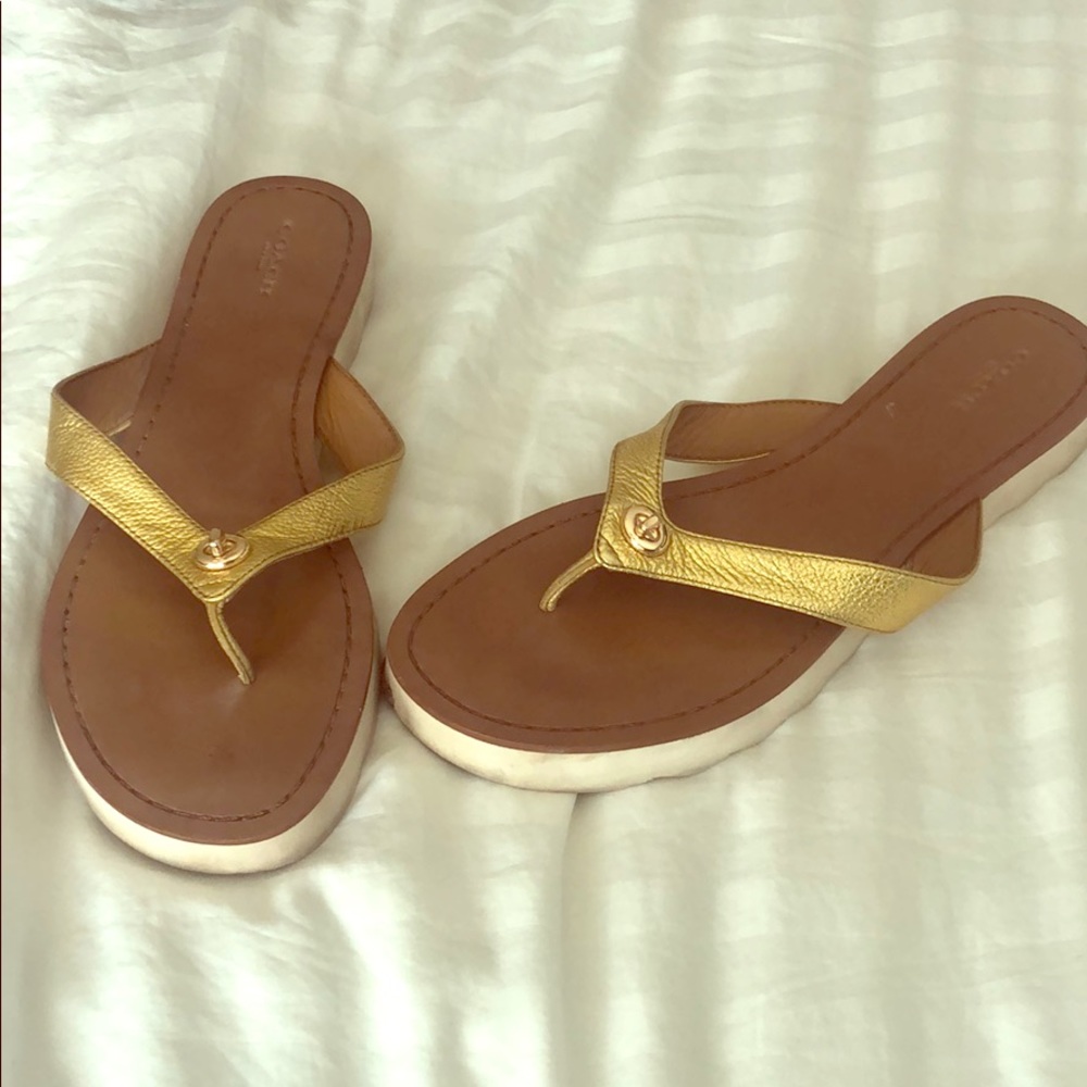 Coach thong sandals size 11